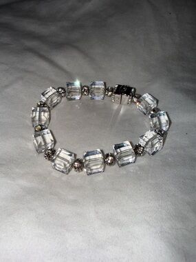 Swarovski vintage Crystal Cube Bracelet in Clear